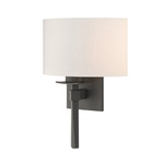 Beacon Hall Half Drum Wall Sconce - Natural Iron / Flax
