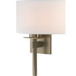 Beacon Hall Half Drum Wall Sconce - Soft Gold / Natural Anna