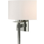Beacon Hall Half Drum Wall Sconce - Sterling / Flax