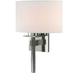 Beacon Hall Half Drum Wall Sconce - Sterling / Natural Anna