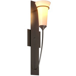 Banded Torch Wall Sconce - Oil Rubbed Bronze / Opal