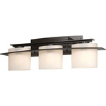 Arc Ellipse Bathroom Vanity Light - Oil Rubbed Bronze / Opal