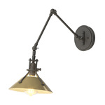 Henry Swing Arm Wall Sconce - Natural Iron / Modern Brass
