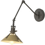 Henry Swing Arm Wall Sconce - Natural Iron / Modern Brass