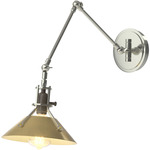 Henry Swing Arm Wall Sconce - Sterling / Modern Brass