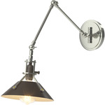 Henry Swing Arm Wall Sconce - Sterling / Oil Rubbed Bronze