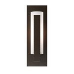 Forged Tall Bar Wall Sconce - Oil Rubbed Bronze / Opal