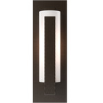 Forged Tall Bar Wall Sconce - Oil Rubbed Bronze / Opal