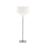 Contemporary Formae Floor Lamp - Sterling / Natural Anna