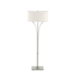 Contemporary Formae Floor Lamp - Sterling / Flax