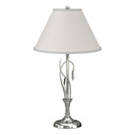 Forged Leaves and Vase Table Lamp - Sterling / Natural Anna