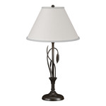 Forged Leaves and Vase Table Lamp - Oil Rubbed Bronze / Natural Anna