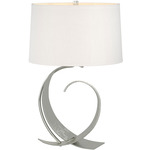 Fullered Impressions Table Lamp - Sterling / Natural Anna