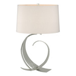 Fullered Impressions Table Lamp - Sterling / Flax