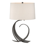 Fullered Impressions Table Lamp - Oil Rubbed Bronze / Flax