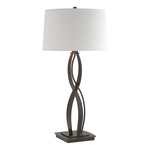 Almost Infinity Tall Table Lamp - Oil Rubbed Bronze / Natural Anna