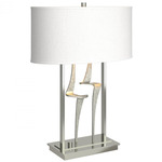 Antasia Oval Table Lamp - Sterling / Natural Anna