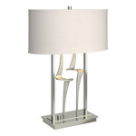 Antasia Oval Table Lamp - Sterling / Flax