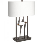 Antasia Oval Table Lamp - Oil Rubbed Bronze / Natural Anna