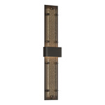 Ursa Double Outdoor Wall Sconce - Coastal Oil Rubbed Bronze / Seeded Clear