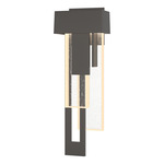 Rainfall Outdoor Wall Sconce - Coastal Oil Rubbed Bronze / Seeded Clear