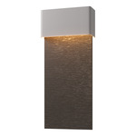 Stratum Tall Outdoor Wall Sconce - Coastal Burnished Steel / Coastal Oil Rubbed Bronze