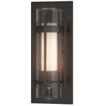 Banded Seeded Glass Outdoor Wall Sconce - Coastal Oil Rubbed Bronze / Opal and Seeded