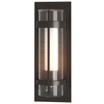 Banded Seeded XL Outdoor Wall Sconce - Coastal Oil Rubbed Bronze / Opal and Seeded