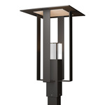 Shadow Box Outdoor Post Light - Coastal Oil Rubbed Bronze / Clear