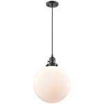 Beacon 201 Pendant with On/Off Switch - Oil Rubbed Bronze / Matte White