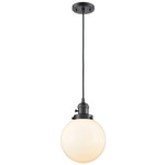 Beacon 201 Pendant with On/Off Switch - Oil Rubbed Bronze / Matte White