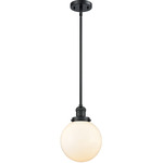 Beacon 201 Stem Pendant - Matte Black / Matte White