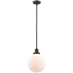 Beacon 201 Stem Pendant - Oil Rubbed Bronze / Matte White