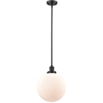 Beacon 201 Stem Pendant - Oil Rubbed Bronze / Matte White