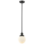 Beacon 201 Stem Pendant - Oil Rubbed Bronze / Matte White