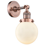 Beacon 203 Wall Sconce - Antique Copper / Matte White