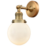 Beacon 203 Wall Sconce - Brushed Brass / Matte White