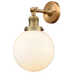 Beacon 203 Wall Sconce - Brushed Brass / Matte White