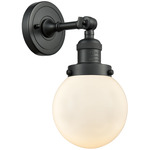 Beacon 203 Wall Sconce - Matte Black / Matte White