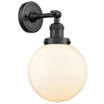 Beacon 203 Wall Sconce - Matte Black / Matte White