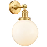 Beacon 203 Wall Sconce - Satin Gold / Matte White