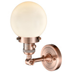 Beacon 203 Wall Sconce with Switch - Antique Copper / Matte White