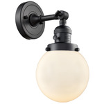 Beacon 203 Wall Sconce with Switch - Matte Black / Matte White
