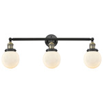 Beacon Bathroom Vanity Light - Black / Antique Brass / Matte White