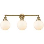 Beacon Bathroom Vanity Light - Brushed Brass / Matte White