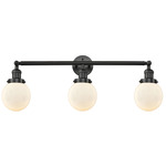 Beacon Bathroom Vanity Light - Matte Black / Matte White