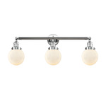 Beacon Bathroom Vanity Light - Polished Chrome / Matte White