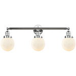 Beacon Bathroom Vanity Light - Polished Chrome / Matte White
