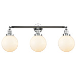 Beacon Bathroom Vanity Light - Polished Chrome / Matte White