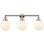 Beacon Bathroom Vanity Light - Polished Nickel / Matte White